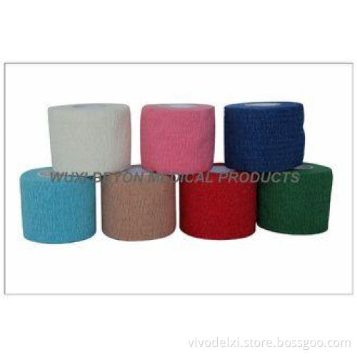 Woven Cotton Self Adhesive Cohesive Flexible Bandage Latex-